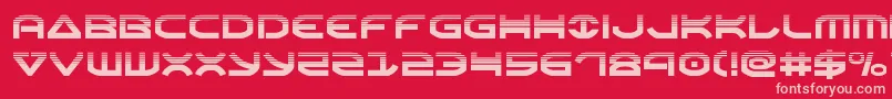 Oberonhalf Font – Pink Fonts on Red Background