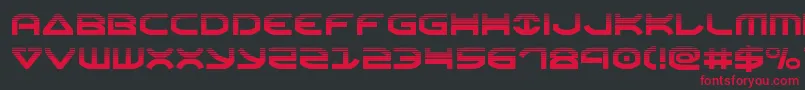 Oberonhalf Font – Red Fonts on Black Background
