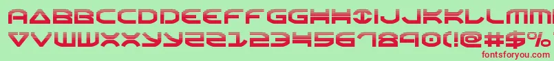Oberonhalf Font – Red Fonts on Green Background