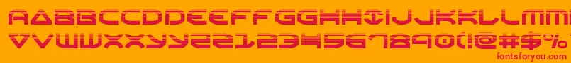 Oberonhalf Font – Red Fonts on Orange Background
