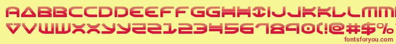 Oberonhalf Font – Red Fonts on Yellow Background
