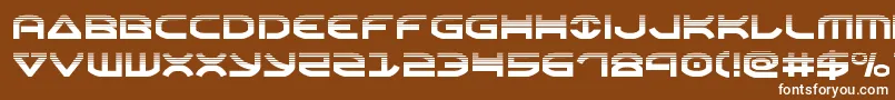 Oberonhalf Font – White Fonts on Brown Background