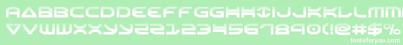 Oberonhalf Font – White Fonts on Green Background