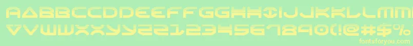 Oberonhalf Font – Yellow Fonts on Green Background