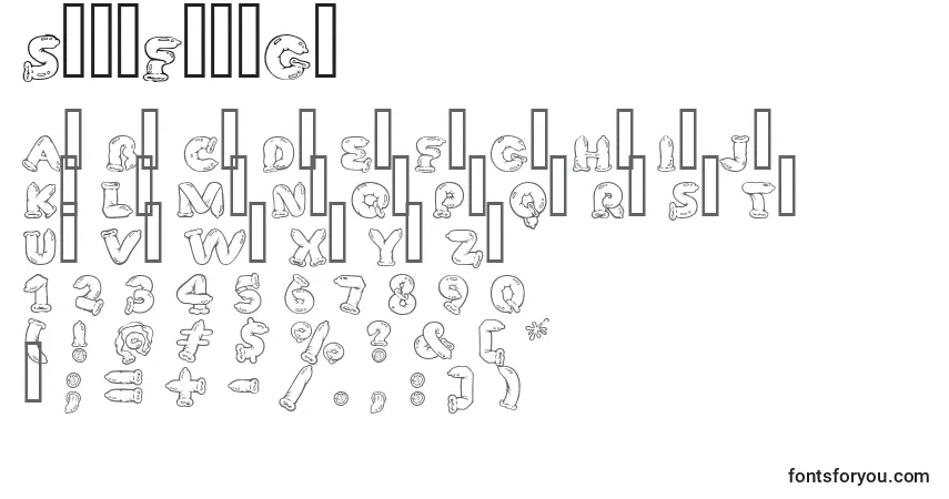 Czcionka SafeFontGd – alfabet, cyfry, specjalne znaki