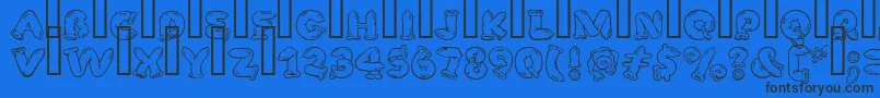 SafeFontGd Font – Black Fonts on Blue Background