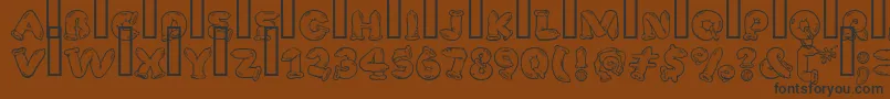 SafeFontGd Font – Black Fonts on Brown Background