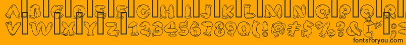 SafeFontGd Font – Black Fonts on Orange Background