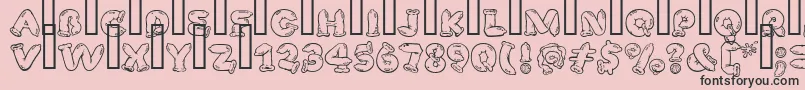 SafeFontGd Font – Black Fonts on Pink Background