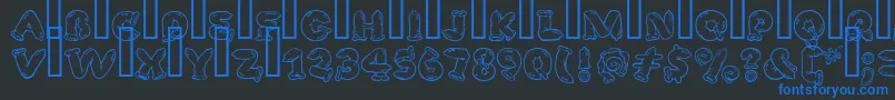 SafeFontGd Font – Blue Fonts on Black Background