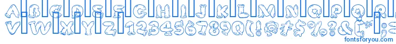 SafeFontGd Font – Blue Fonts on White Background