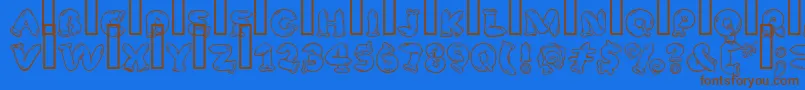 SafeFontGd Font – Brown Fonts on Blue Background