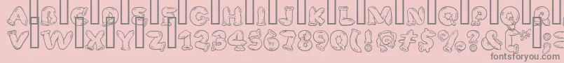 SafeFontGd Font – Gray Fonts on Pink Background