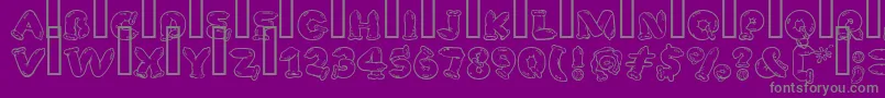 SafeFontGd-Schriftart – Graue Schriften auf violettem Hintergrund