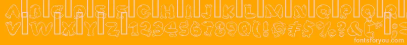 SafeFontGd Font – Pink Fonts on Orange Background