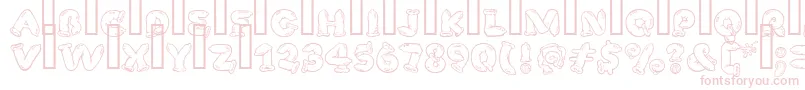 SafeFontGd Font – Pink Fonts on White Background