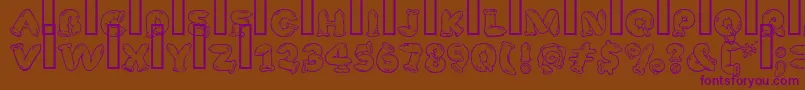 SafeFontGd Font – Purple Fonts on Brown Background