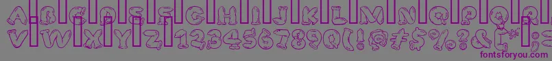 SafeFontGd Font – Purple Fonts on Gray Background