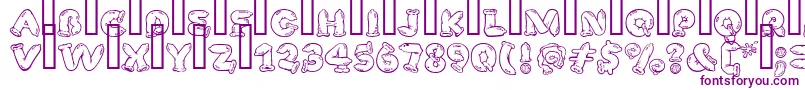 SafeFontGd Font – Purple Fonts on White Background