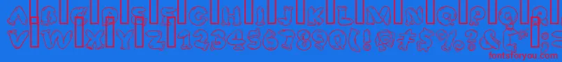 SafeFontGd Font – Red Fonts on Blue Background