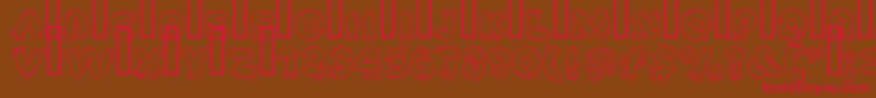 SafeFontGd Font – Red Fonts on Brown Background