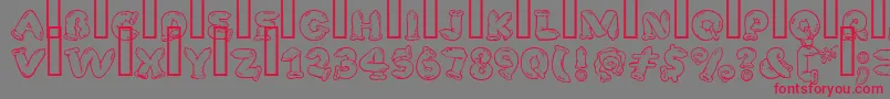 SafeFontGd Font – Red Fonts on Gray Background