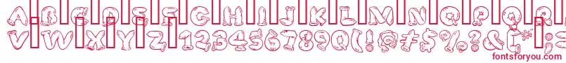 SafeFontGd Font – Red Fonts on White Background