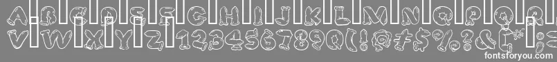 フォントSafeFontGd – 灰色の背景に白い文字