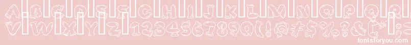 SafeFontGd Font – White Fonts on Pink Background