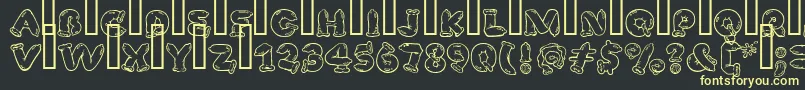 SafeFontGd Font – Yellow Fonts on Black Background