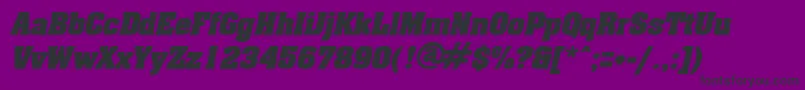 AcklinItalic Font – Black Fonts on Purple Background
