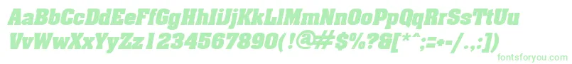 AcklinItalic Font – Green Fonts on White Background