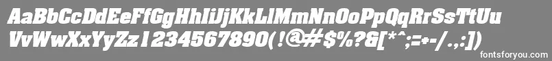 AcklinItalic Font – White Fonts on Gray Background