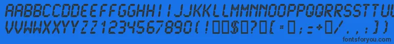 Lcdm2u Font – Black Fonts on Blue Background