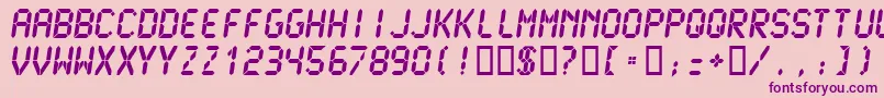 Lcdm2u Font – Purple Fonts on Pink Background