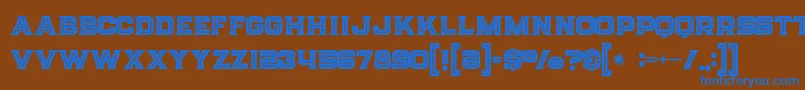 Strifeinline Font – Blue Fonts on Brown Background
