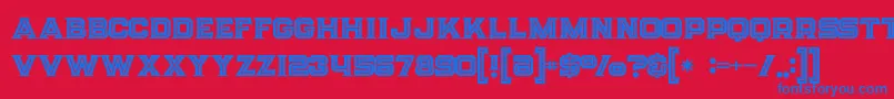 Strifeinline Font – Blue Fonts on Red Background