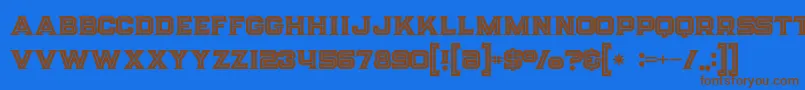 Strifeinline Font – Brown Fonts on Blue Background