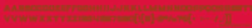 Strifeinline Font – Brown Fonts on Red Background