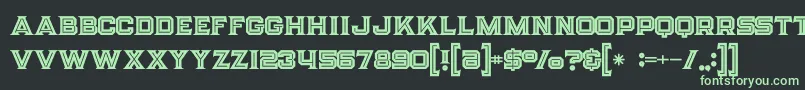 Strifeinline Font – Green Fonts on Black Background