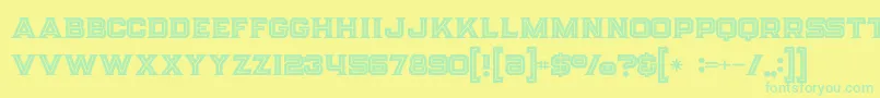Strifeinline Font – Green Fonts on Yellow Background