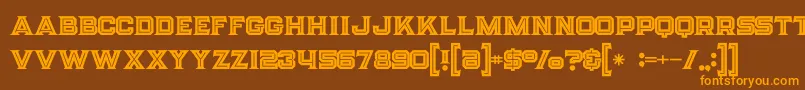 Strifeinline Font – Orange Fonts on Brown Background