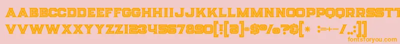 Strifeinline Font – Orange Fonts on Pink Background