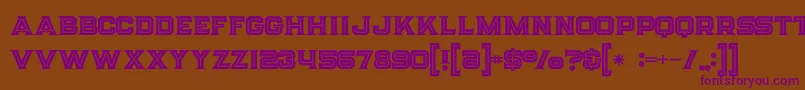 Strifeinline Font – Purple Fonts on Brown Background