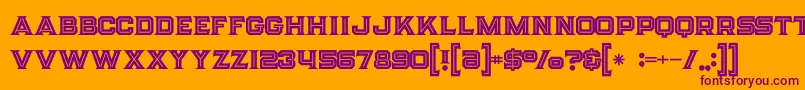 Strifeinline Font – Purple Fonts on Orange Background
