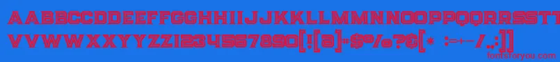 Шрифт Strifeinline – красные шрифты на синем фоне