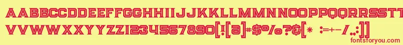Strifeinline Font – Red Fonts on Yellow Background