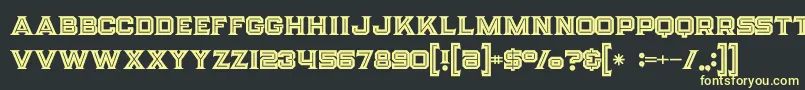Strifeinline Font – Yellow Fonts on Black Background