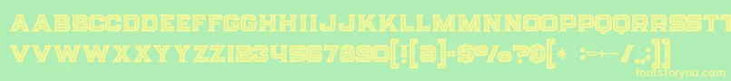 Strifeinline Font – Yellow Fonts on Green Background
