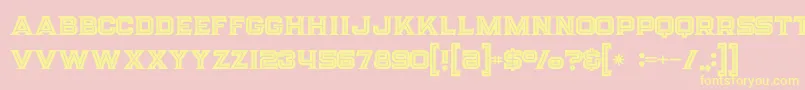 Strifeinline Font – Yellow Fonts on Pink Background